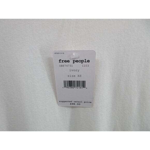 NWT FREE PEOPLE Womens Embroidered Penny Lace Peplum Top XS LILAC $98 Shirt - Picture 5 of 16